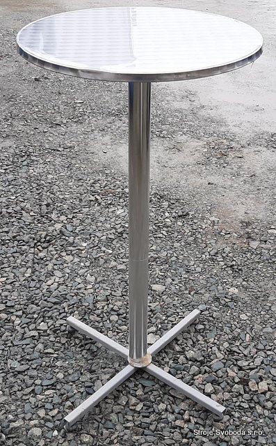 Barový stolek kovový kulatý průměr 60 cm, výška 110 cm (Barovy stolek kovovy kulaty - prumer 60 cm, vyska 110 cm. průměr 60 cm, výška 110 cm.jpg)